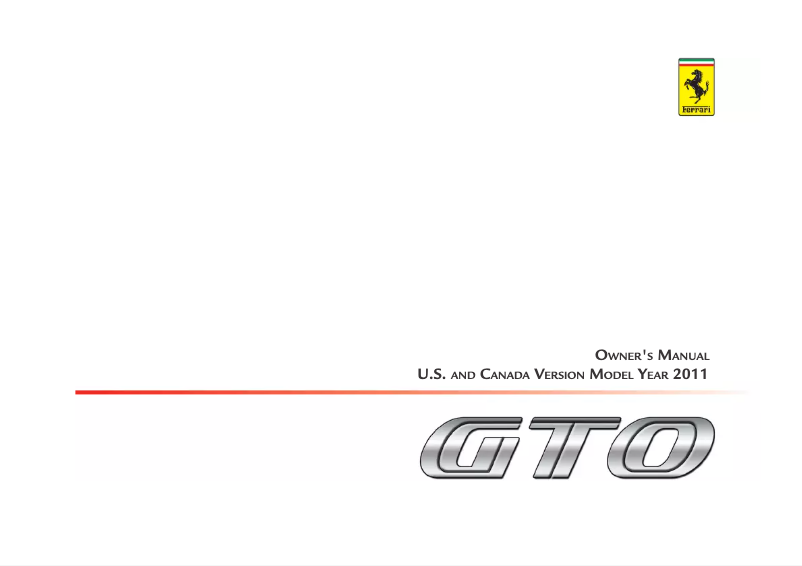 Image de la première page du manuel de l'appareil GTO (2011)