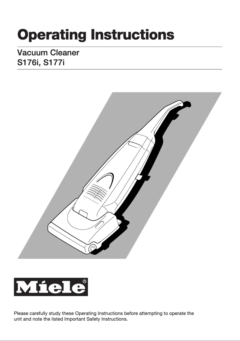 Page 1 de la notice Manuel utilisateur Miele S 176i