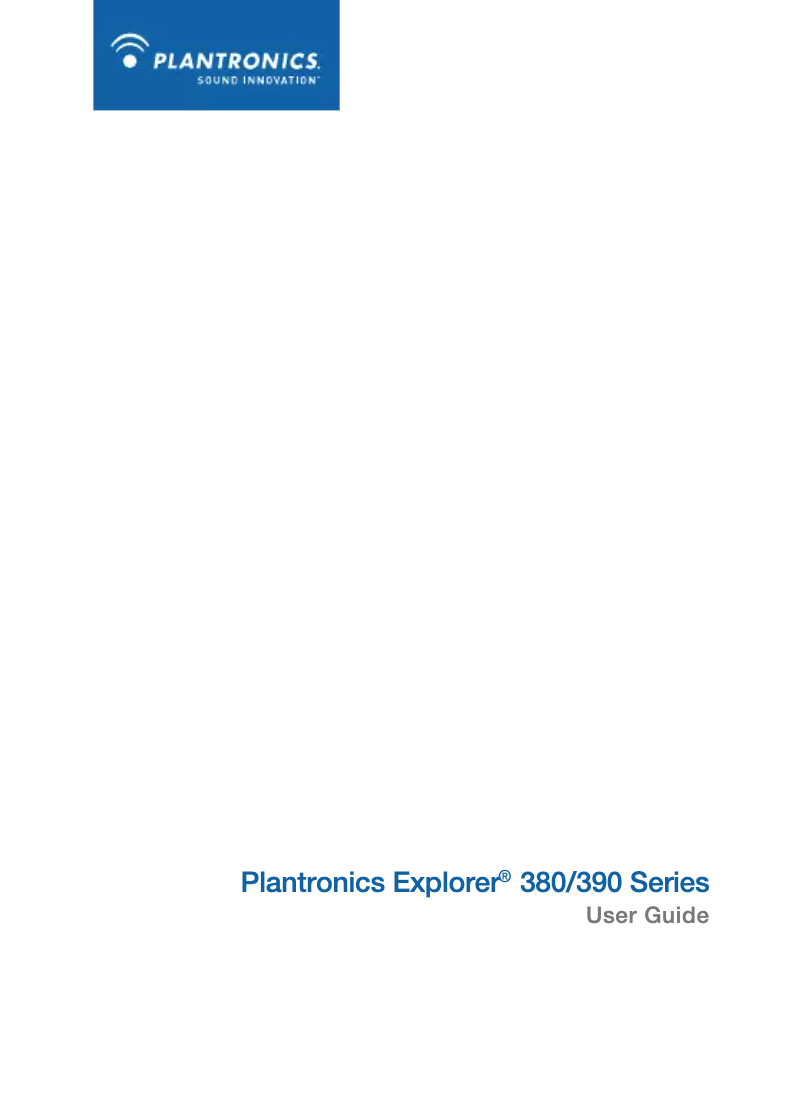 Image de la première page du manuel de l'appareil Explorer 390