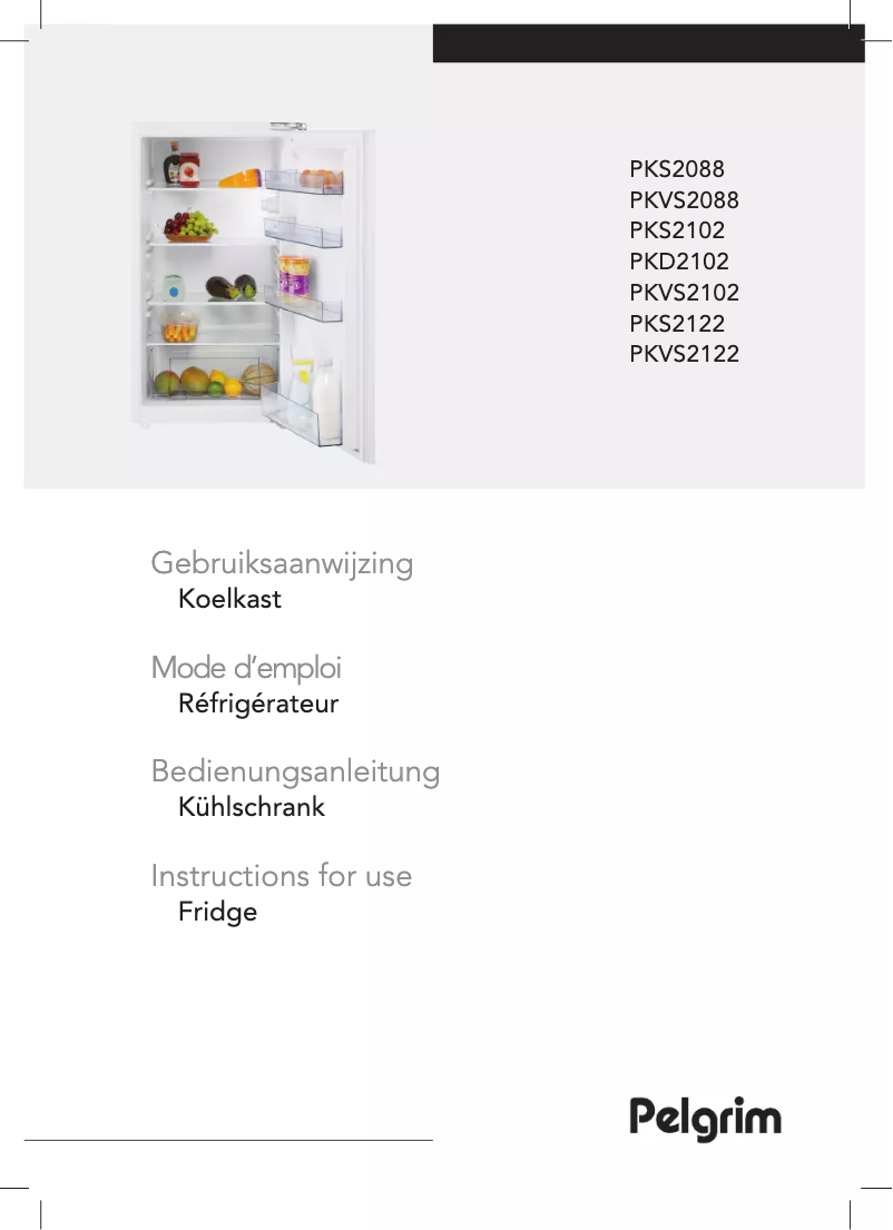 Page 1 de la notice Manuel utilisateur Pelgrim PKS2122