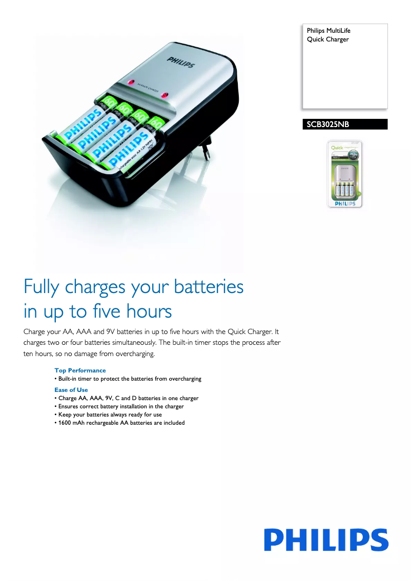 Page 1 de la notice Brochure Philips MultiLife SCB3025NB