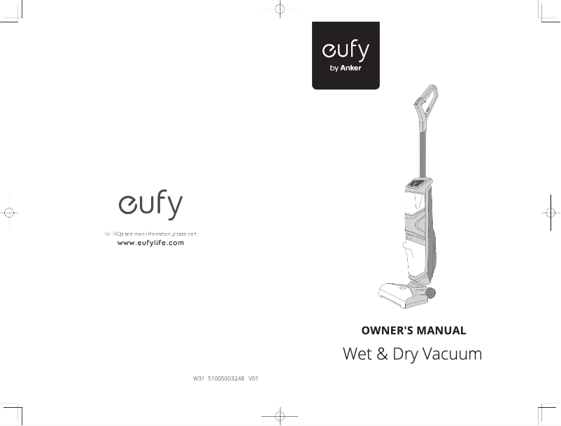 Image de la première page du manuel de l'appareil WetVac W31