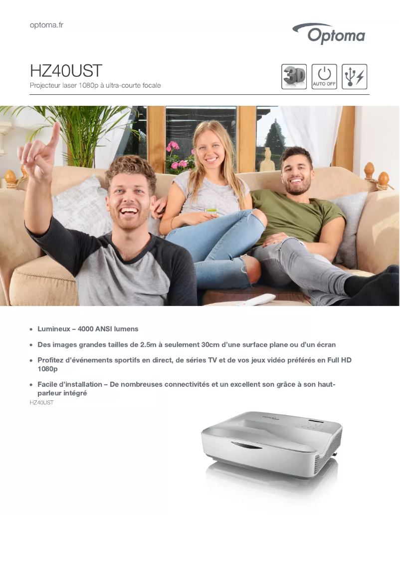 Image de la première page du manuel de l'appareil HZ40UST
