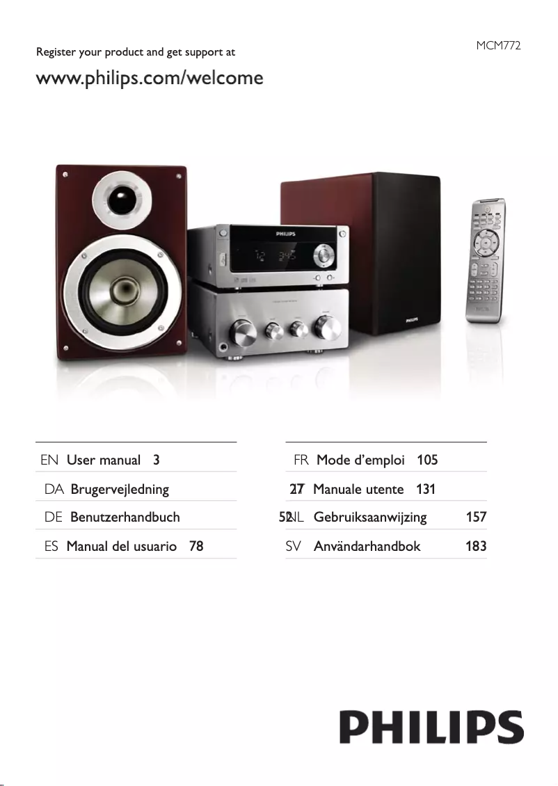 Página 1 del manual Manual de usuario Philips Heritage Audio MCM772