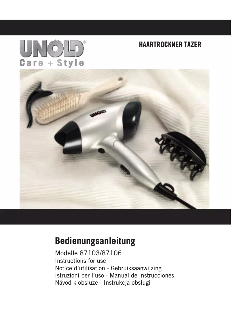 Image de la première page du manuel de l'appareil 87106