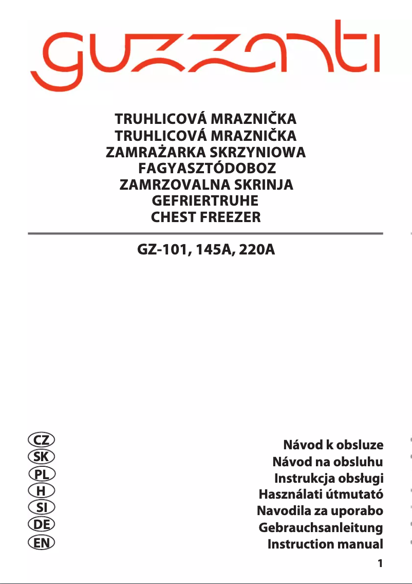 Page n°1 - Manuel utilisateur Guzzanti GZ-145A