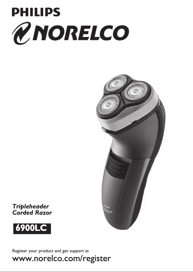 Image de la première page du manuel de l'appareil Norelco 6900LC