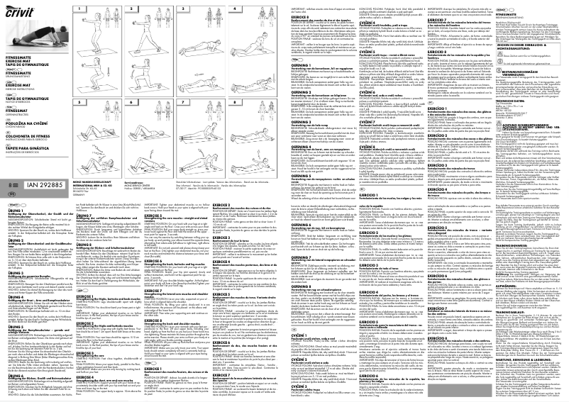 Page 1 de la notice Manuel utilisateur Crivit IAN 292885