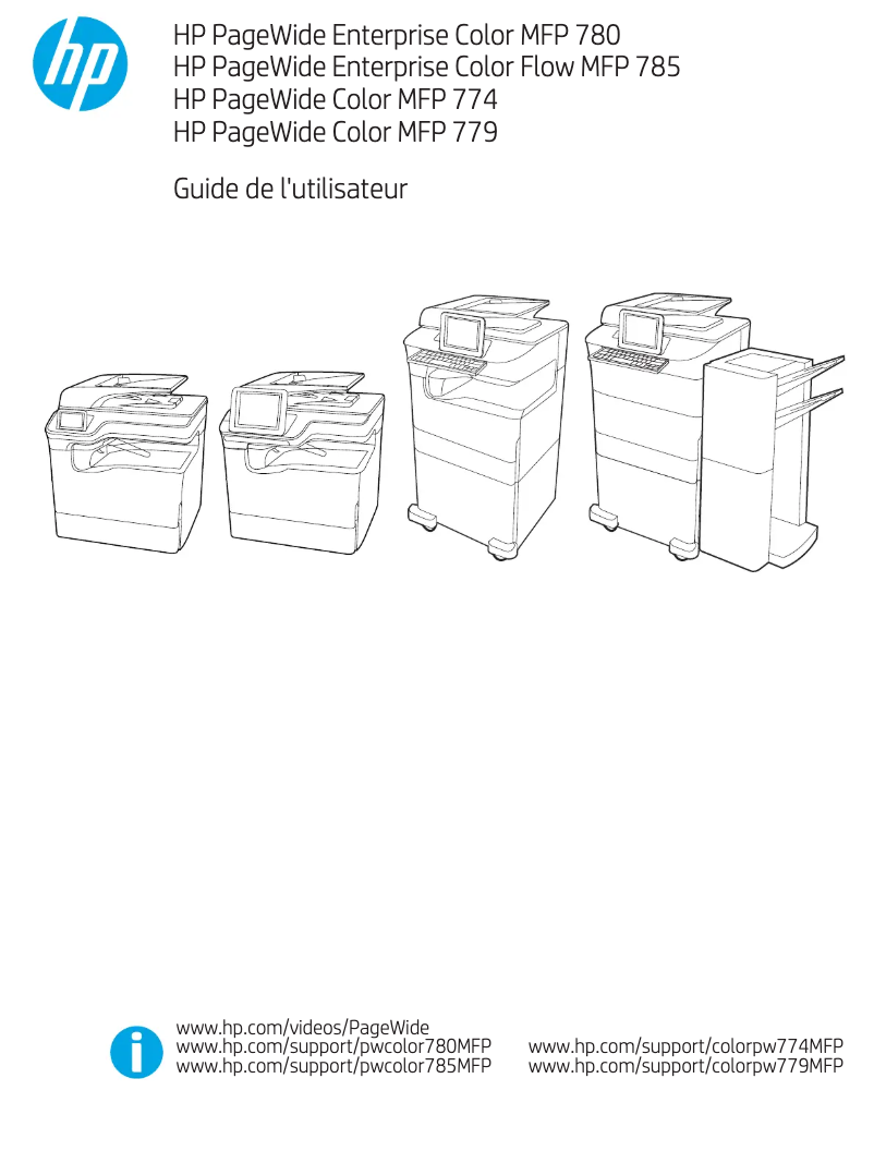 Page 1 de la notice Manuel utilisateur HP PageWide Enterprise Color MFP 785