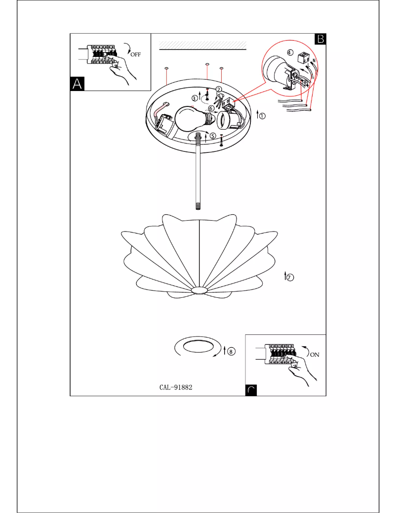 Page 1 de la notice Manuel utilisateur Eglo Calandra