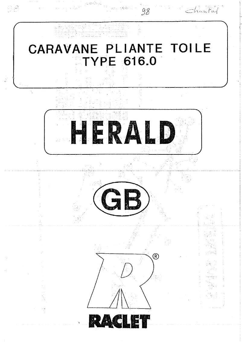 Page 1 de la notice Manuel utilisateur Raclet Herald (616.0)