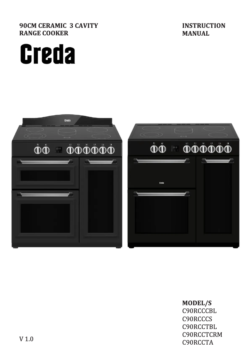 Image de la première page du manuel de l'appareil C90RCCTA