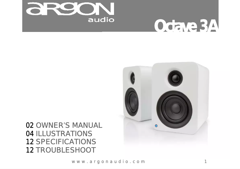 Page n°1 - Manuel utilisateur Argon Octave 3A