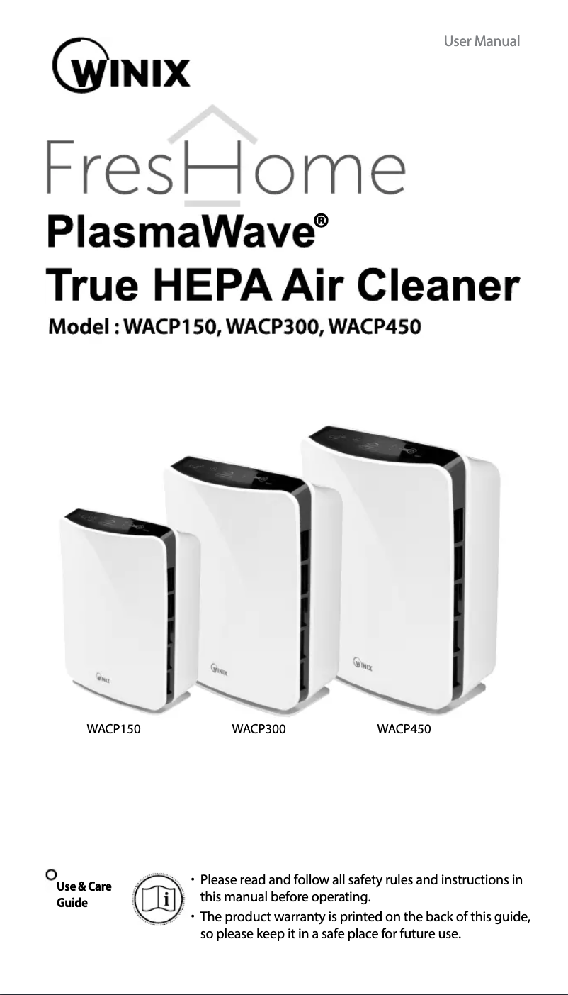 Page n°1 - Manuel utilisateur Winix WACP450