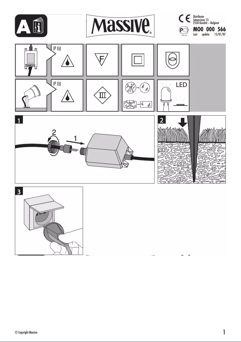 Page 1 de la notice Manuel utilisateur Massive Napoli