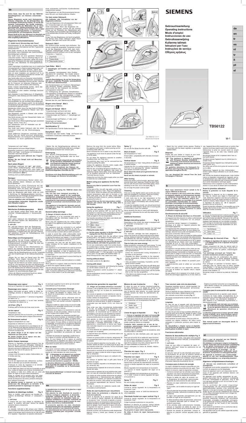 Page 1 de la notice Manuel utilisateur Siemens TB56122