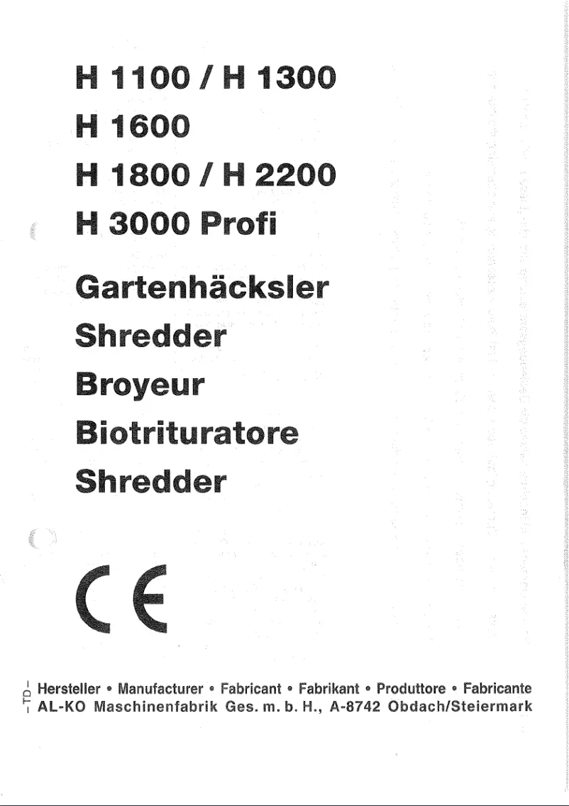 Image de la première page du manuel de l'appareil H 2200