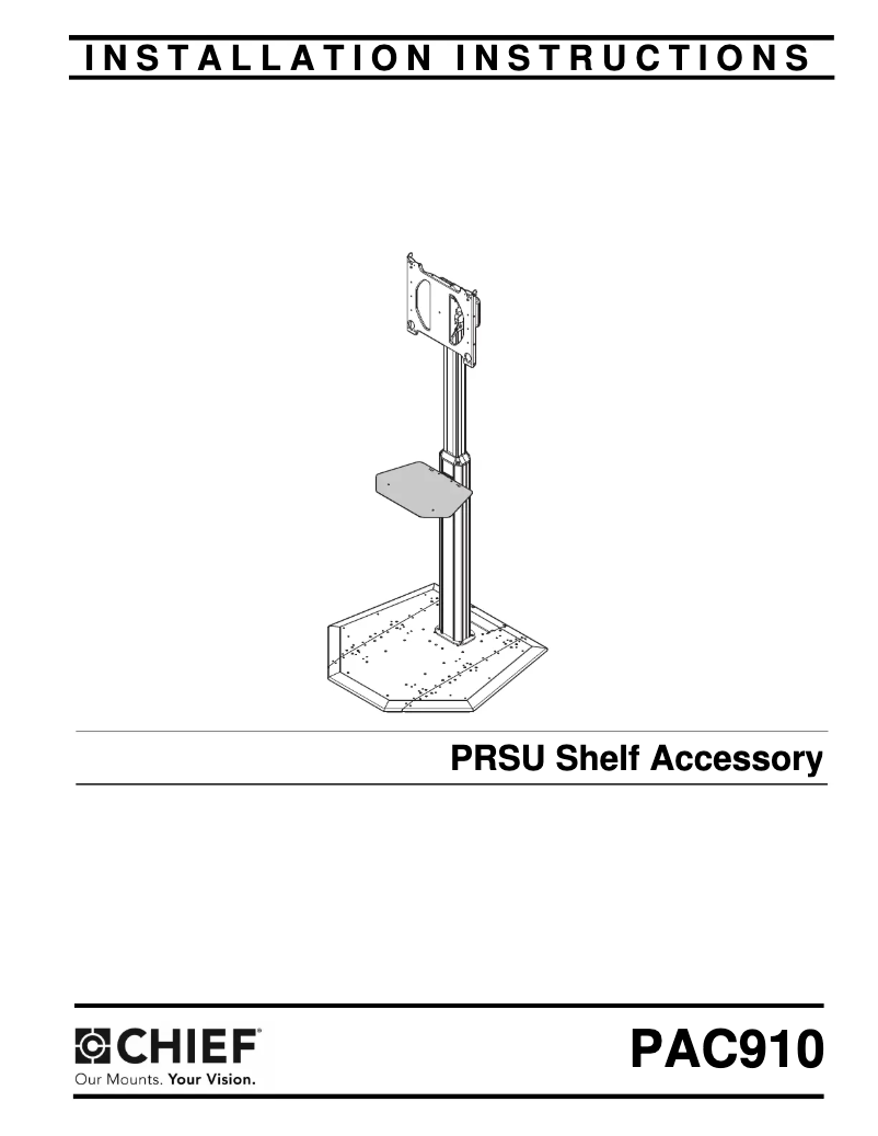 Page 1 de la notice Manuel utilisateur Chief PAC910