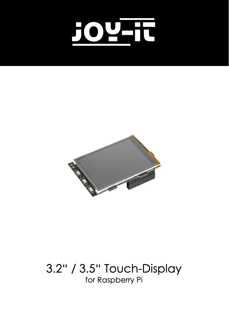Page 1 de la notice Manuel utilisateur Joy-It RB-TFT3.2-V2