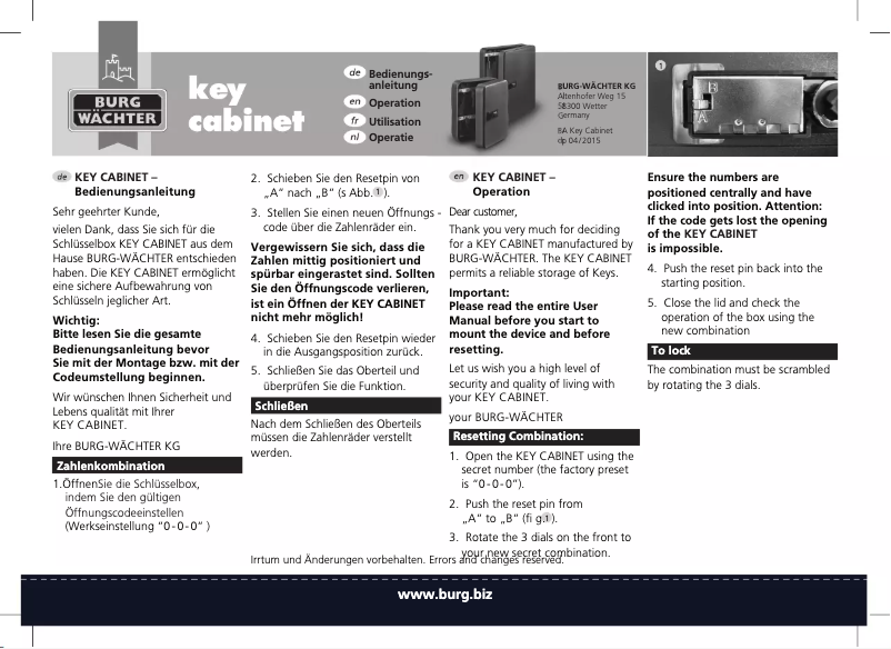 Imagen de la primera página del manual del dispositivo KC 20