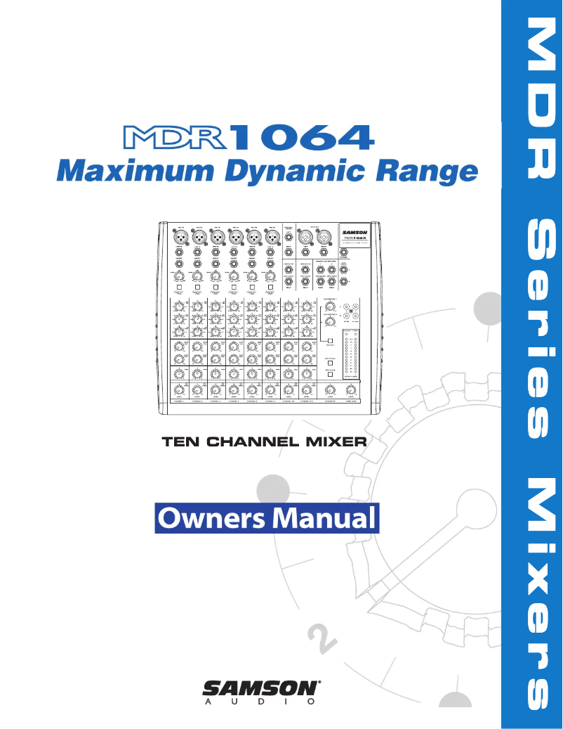 Image de la première page du manuel de l'appareil MDR1064