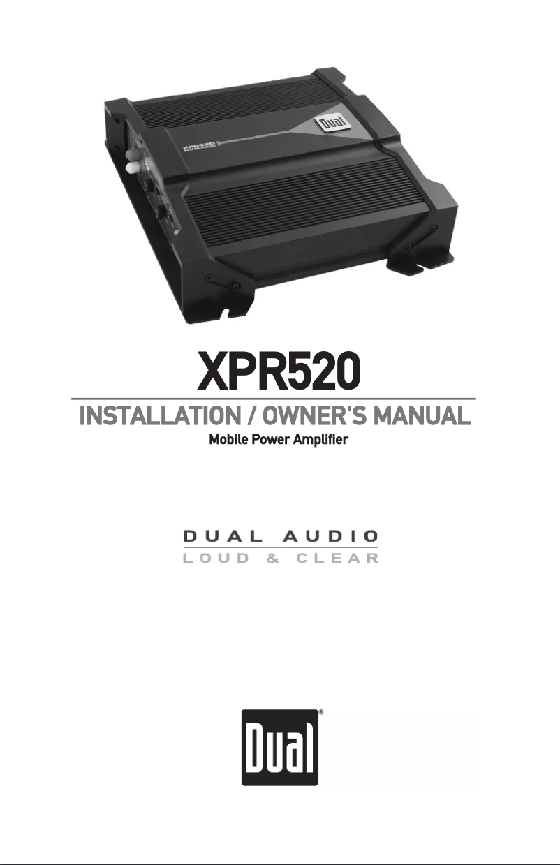 Page 1 of the manual User Manual Dual XPR520