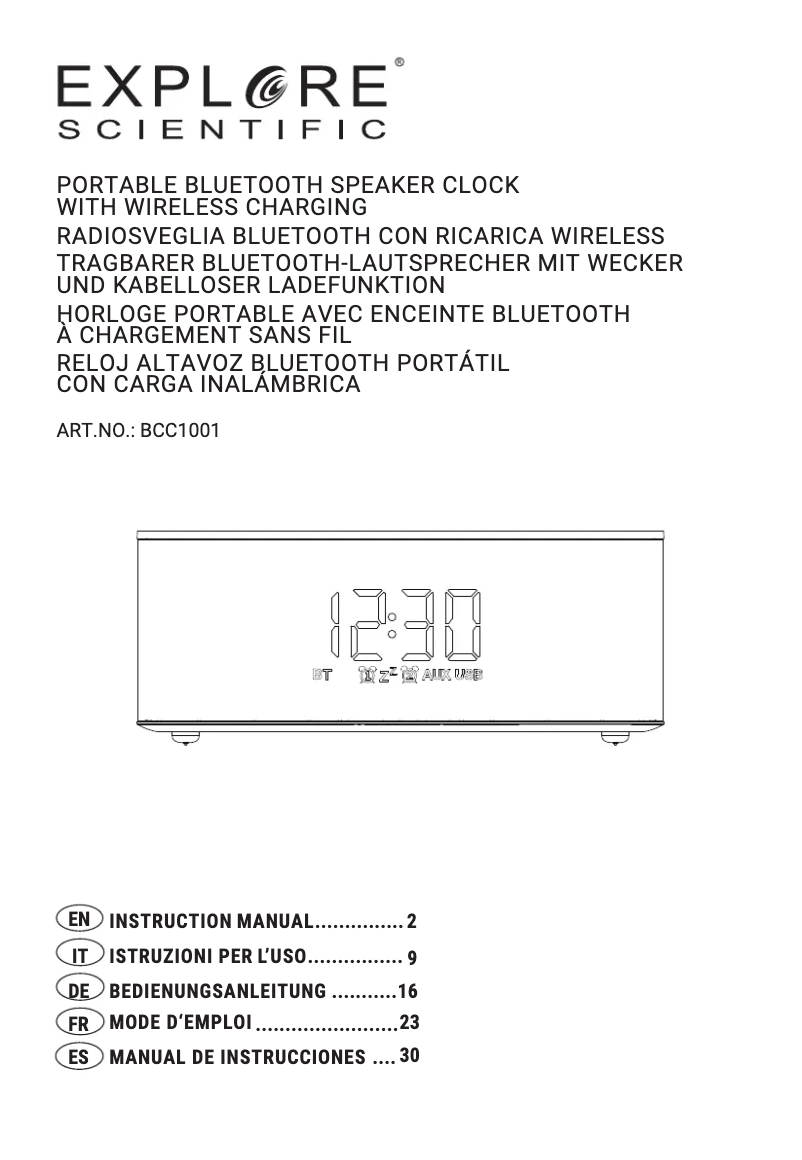 Página 1 del manual Manual de usuario Explore Scientific BCC1001