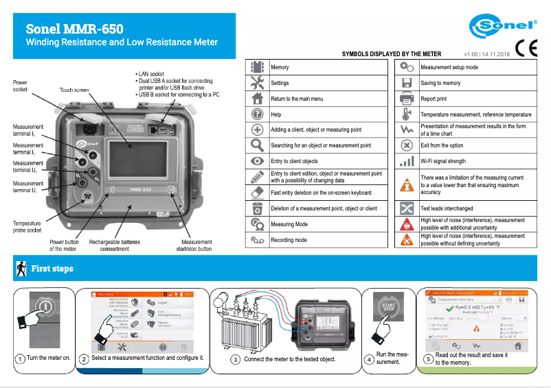 Image de la première page du manuel de l'appareil MMR-650