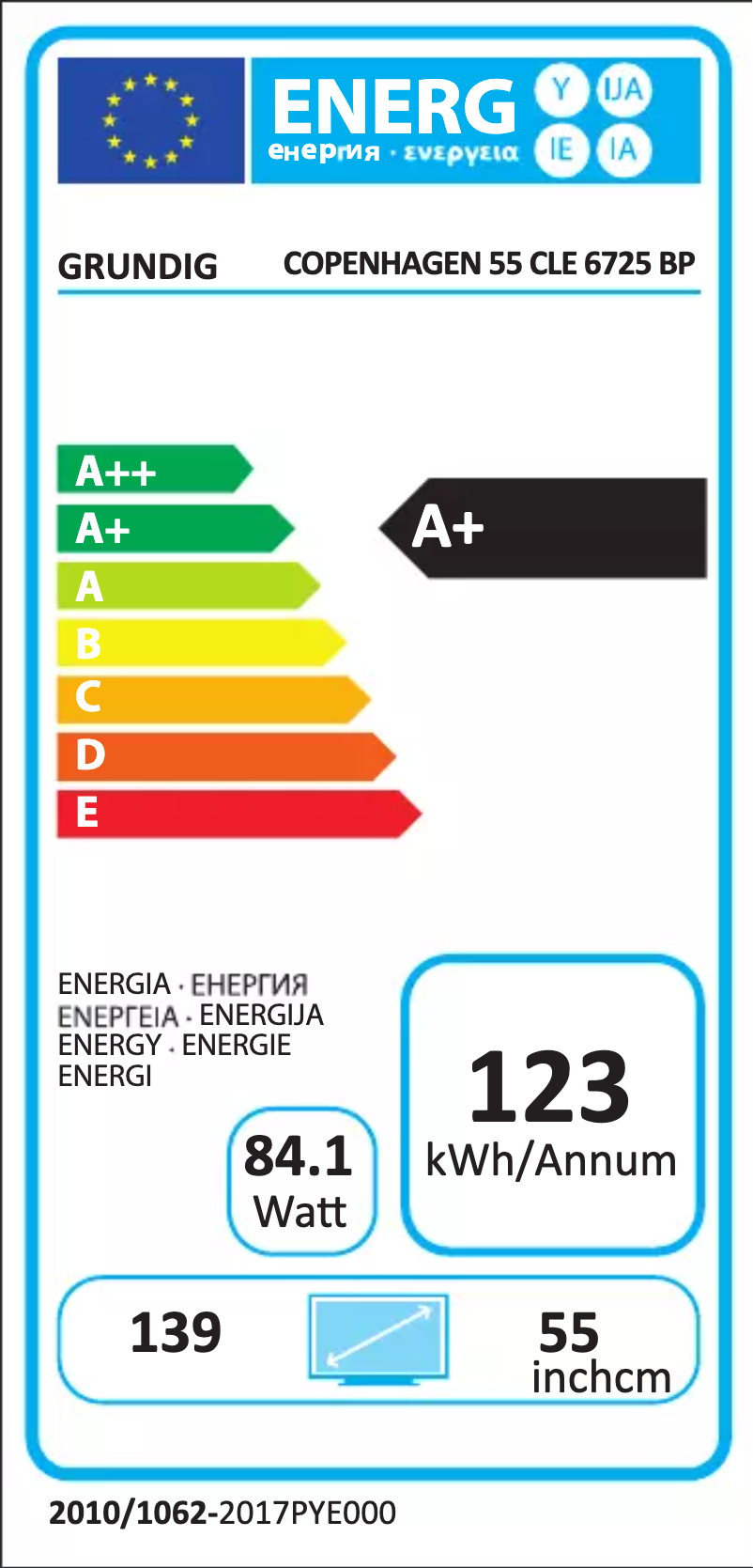Image de la première page du manuel de l'appareil Copenhagen 55 CLE 6725 BP