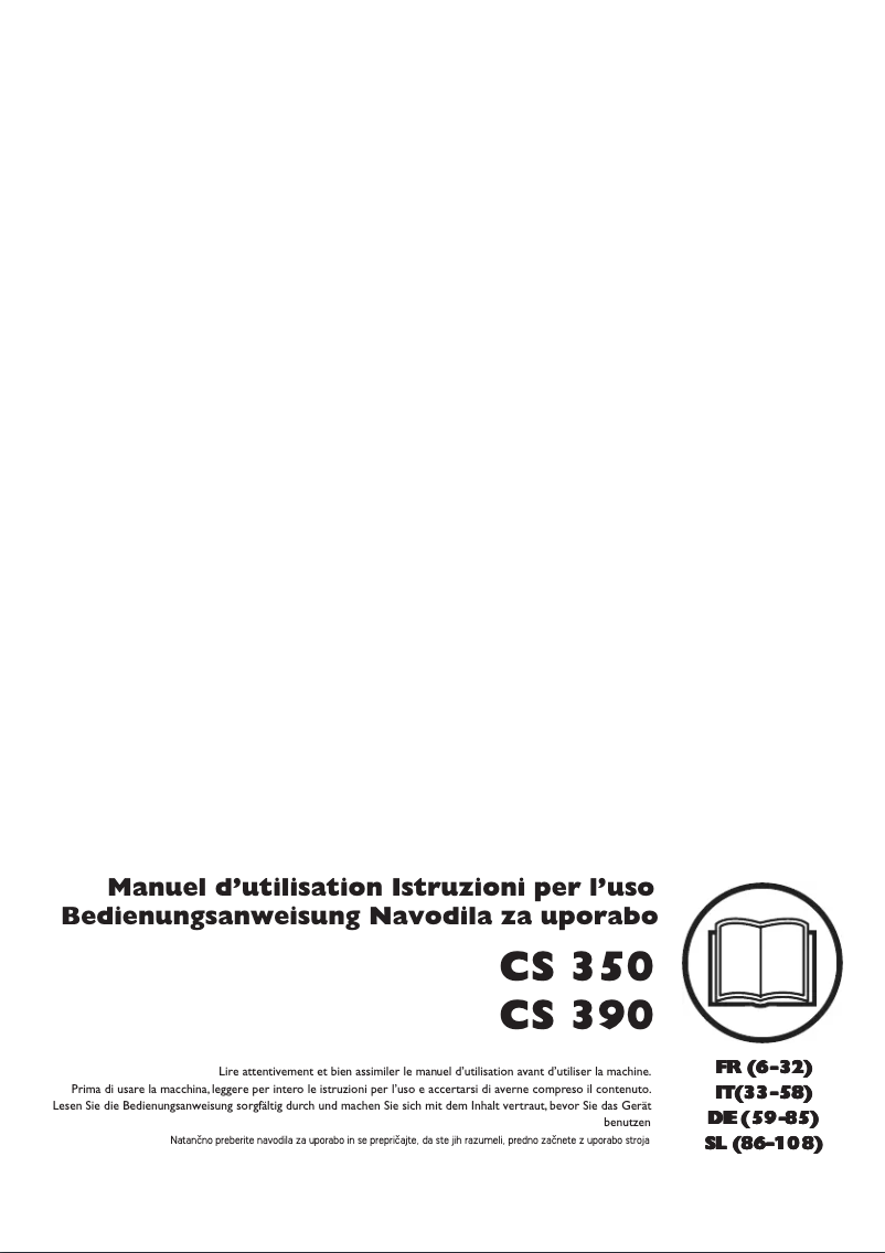 Image de la première page du manuel de l'appareil CS 390+