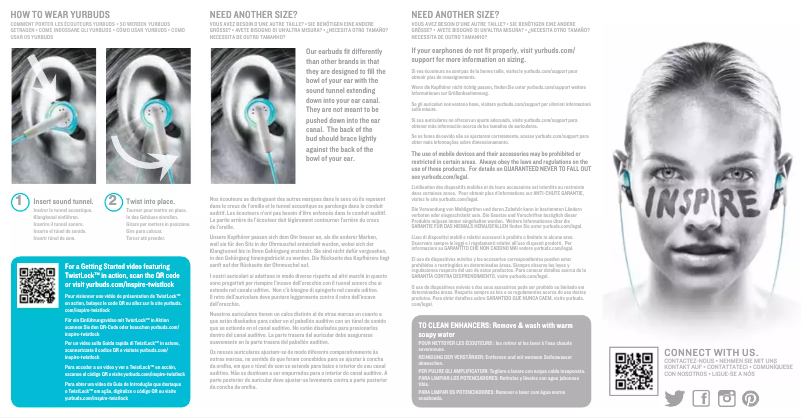 Page n°1 - Manuel utilisateur Yurbuds Inspire 100 Women