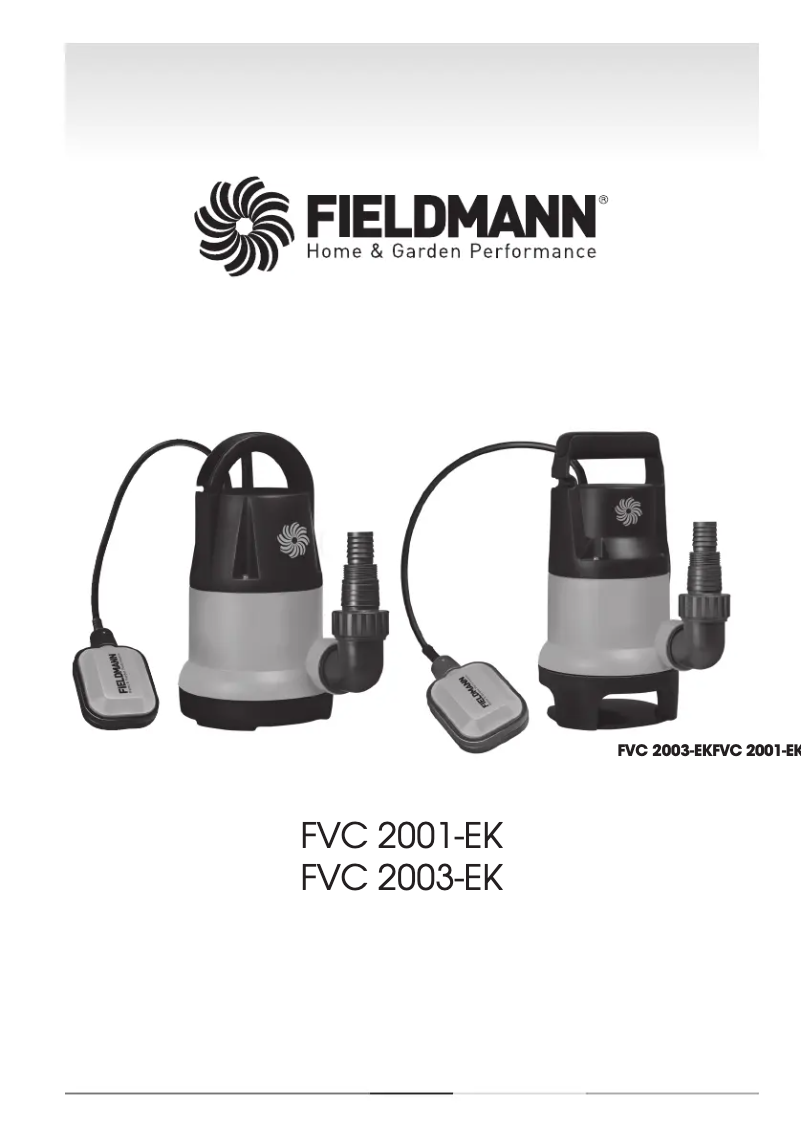 Image de la première page du manuel de l'appareil FVC 2003-EK