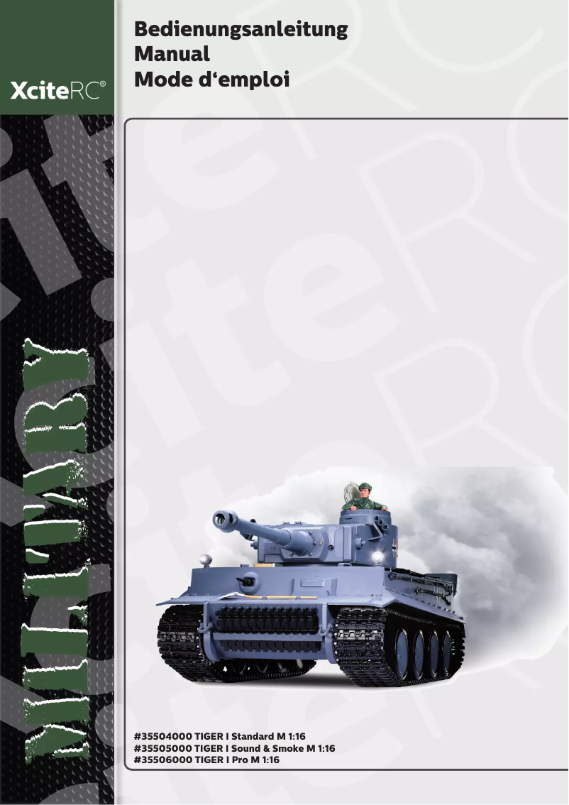 Page n°1 - Manuel utilisateur XciteRC Tiger I