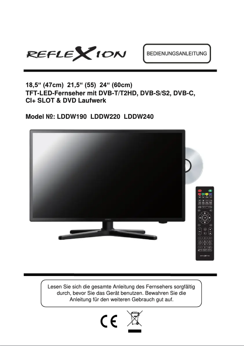 Page 1 de la notice Manuel utilisateur Reflexion LDDW220