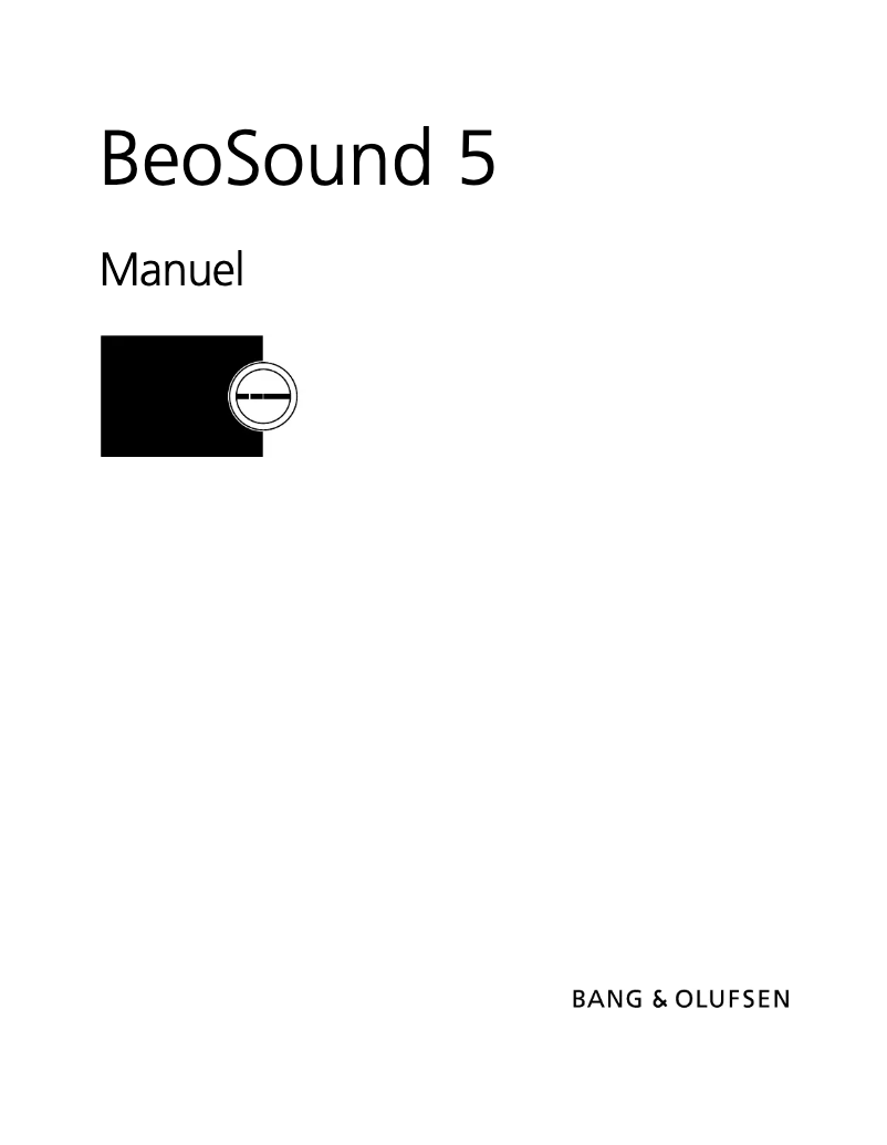 Image de la première page du manuel de l'appareil BeoSound 5