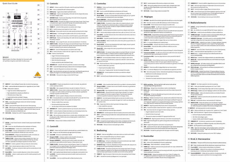 Page 1 de la notice Manuel utilisateur Behringer BRAINS