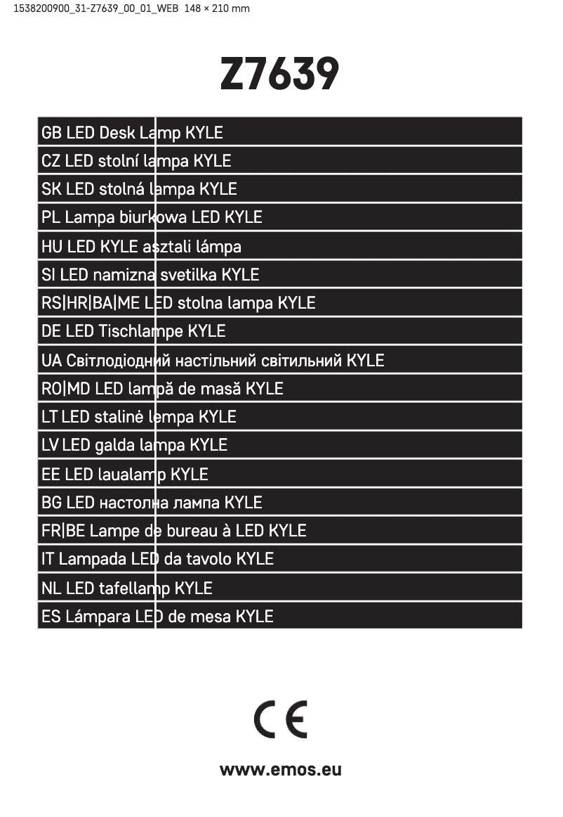Image de la première page du manuel de l'appareil Z7639