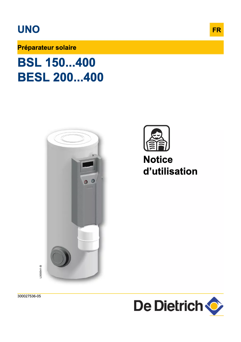 Page 1 de la notice Manuel utilisateur De Dietrich BSL 400