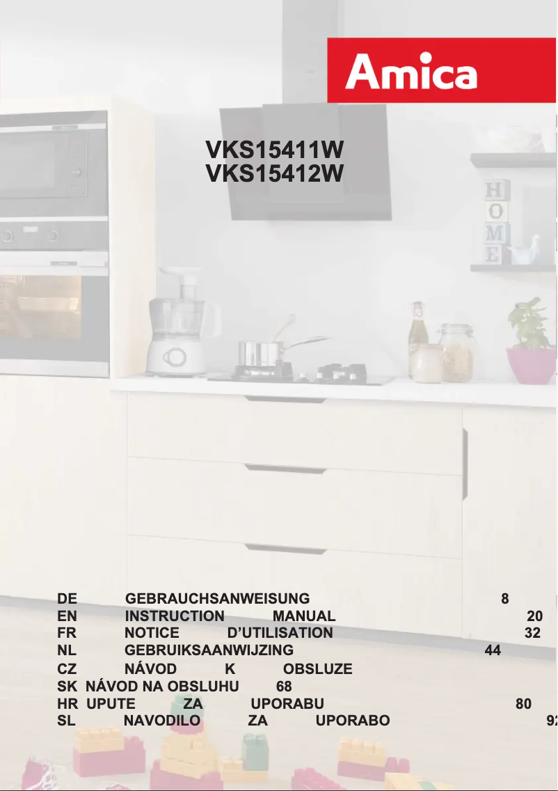 Page 1 de la notice Manuel utilisateur Amica VKS 15412 W