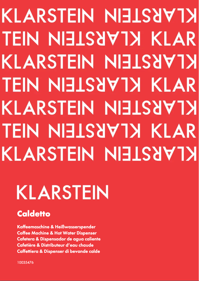 Image de la première page du manuel de l'appareil Caldetto