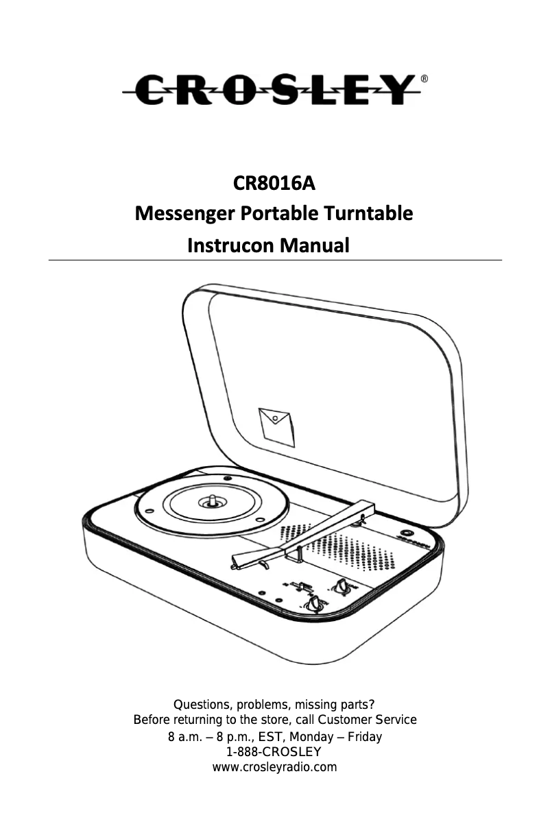 Page 1 de la notice Manuel utilisateur Crosley Messenger CR8016A