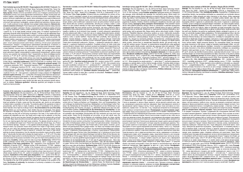 Page n°1 - Manuel utilisateur Yato YT-7364