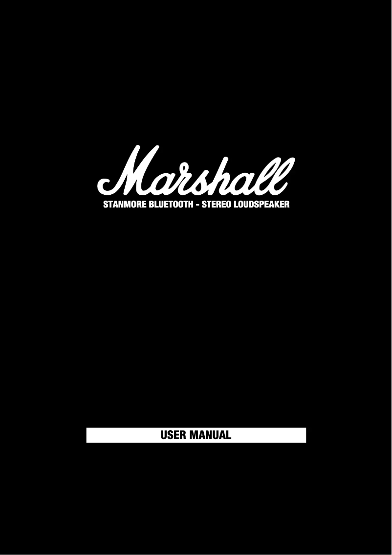 Page n°1 - Manuel utilisateur Marshall Stanmore