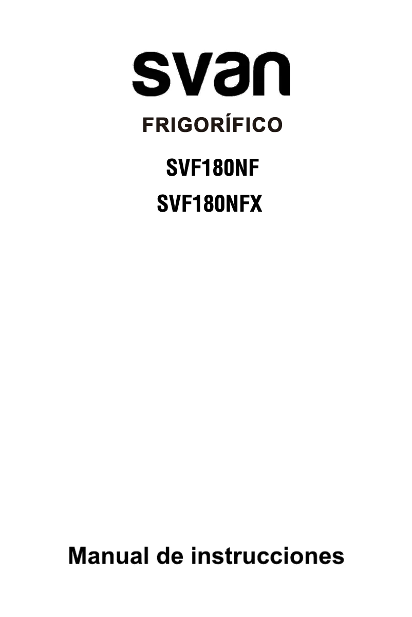 Page 1 de la notice Manuel utilisateur SVAN SVF180NF