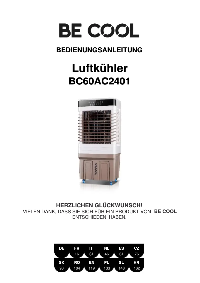 Image de la première page du manuel de l'appareil BC60AC2401