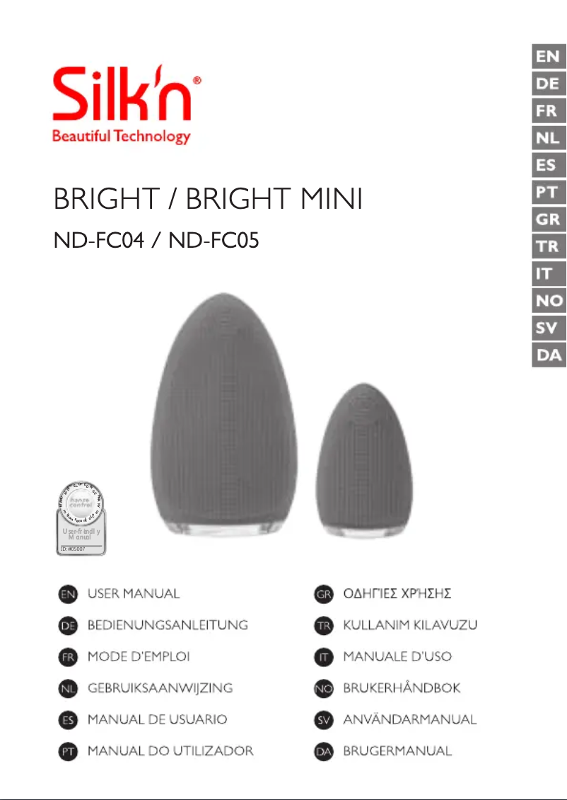 Image de la première page du manuel de l'appareil Bright ND-FC04