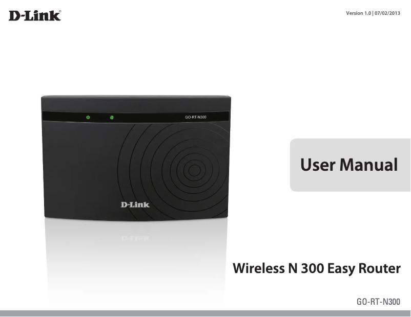 Image de la première page du manuel de l'appareil GO-RT-N300/E