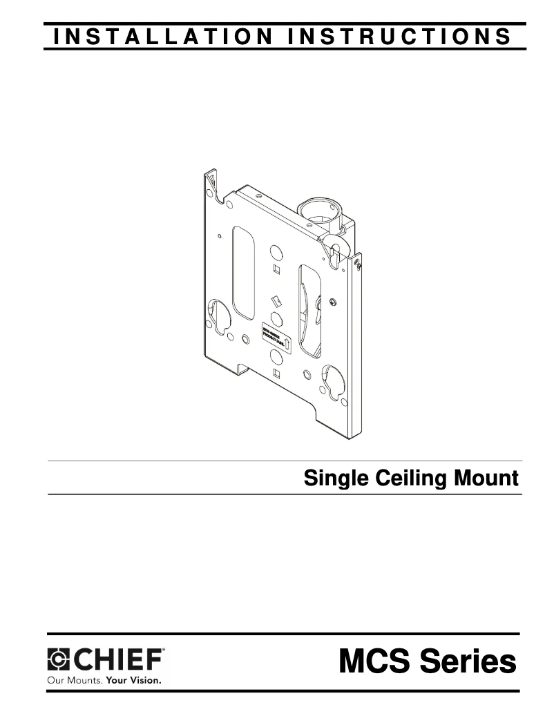 Page n°1 - Manuel utilisateur Chief MCS6602
