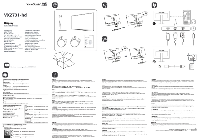 Page n°1 - Guide de démarrage rapide Viewsonic VX2731-HD