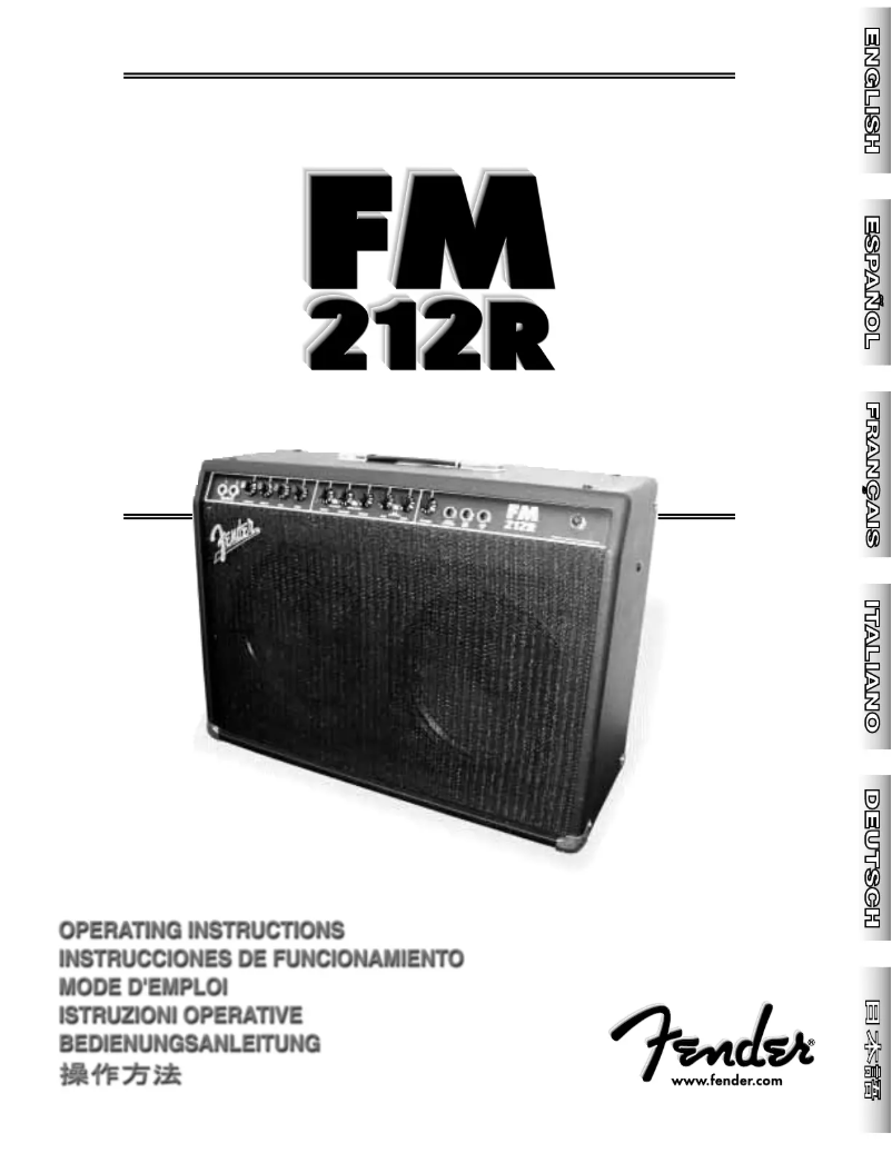 Page 1 de la notice Manuel utilisateur Fender FM 212R